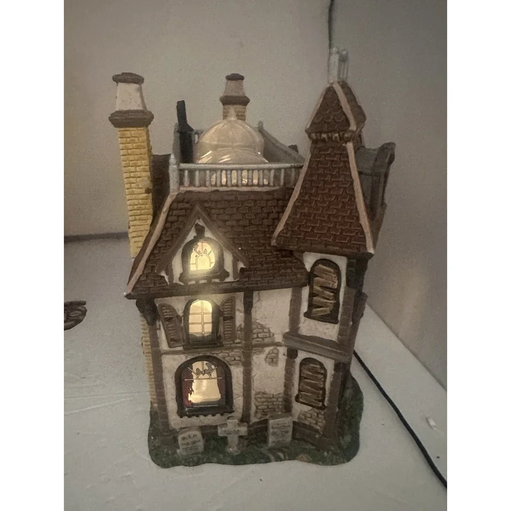 2002 Lemax Alford Mansion Spooky Town Halloween Village House Spookside Estates